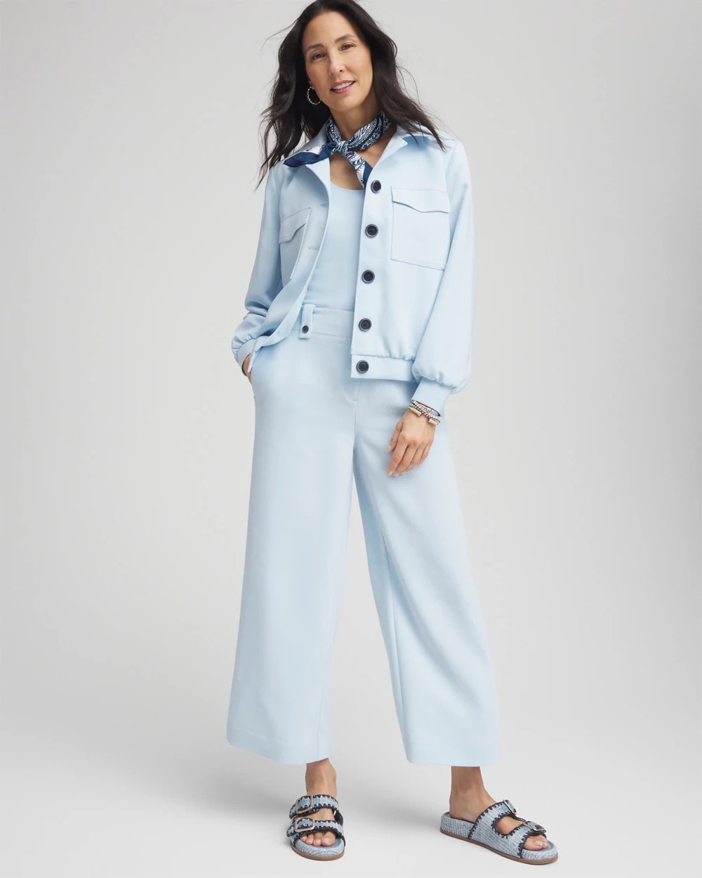 Crepe Wide-Leg Culotte Pants - Chico's