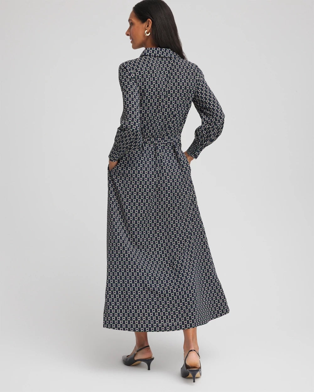 Chain Print Maxi Shirtdress - Chico's