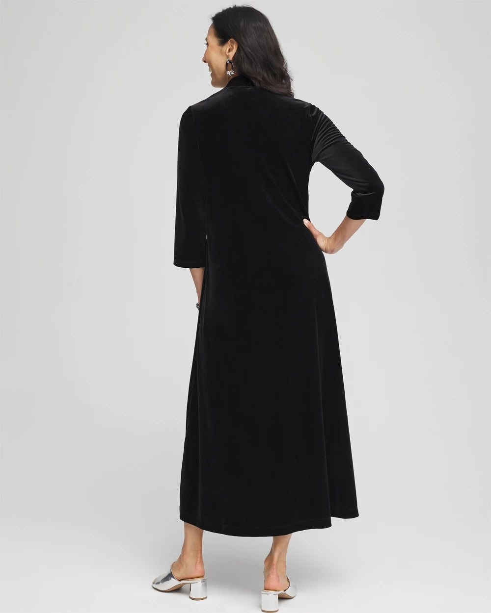 V-Neck Velour Midi Dress - Chico's