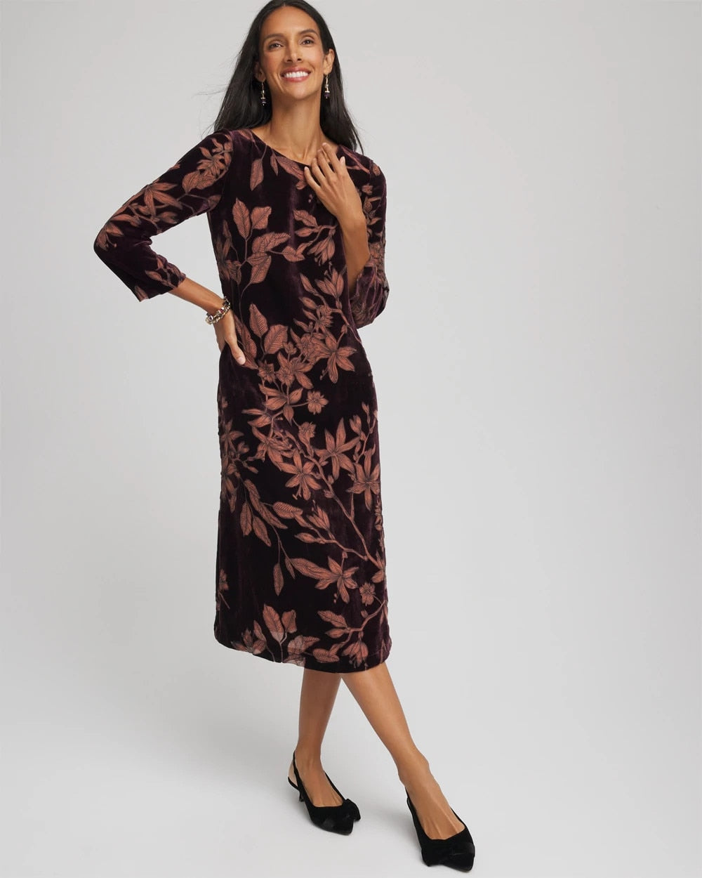 Burnout Velvet Midi Dress - Chico's