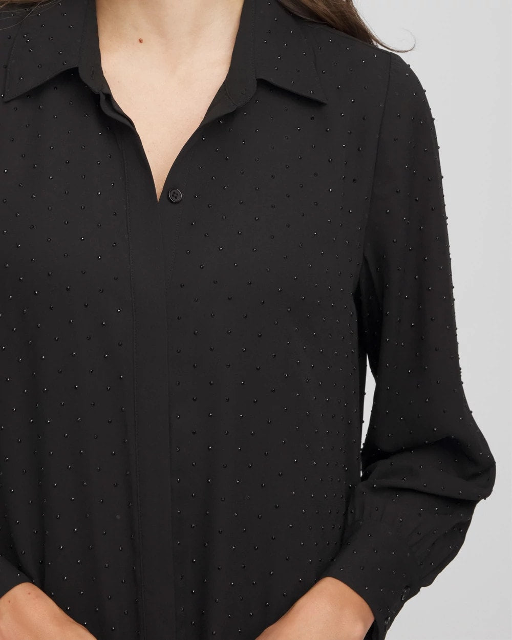 Sequined Long-Sleeved Maxi Shirtdress - Chico's