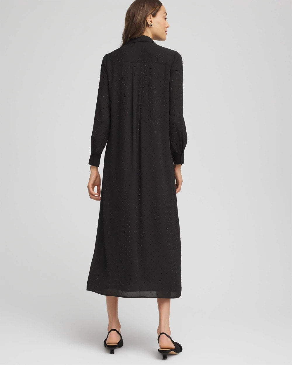 Sequined Long-Sleeved Maxi Shirtdress - Chico's