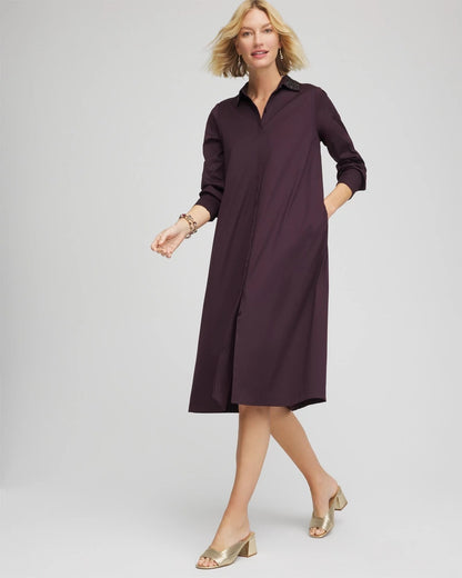 Sequin Collar Midi Shirtdress - Chico's