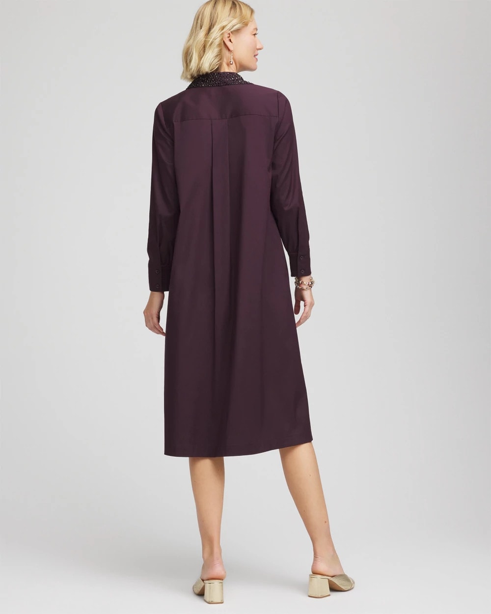 Sequin Collar Midi Shirtdress - Chico's