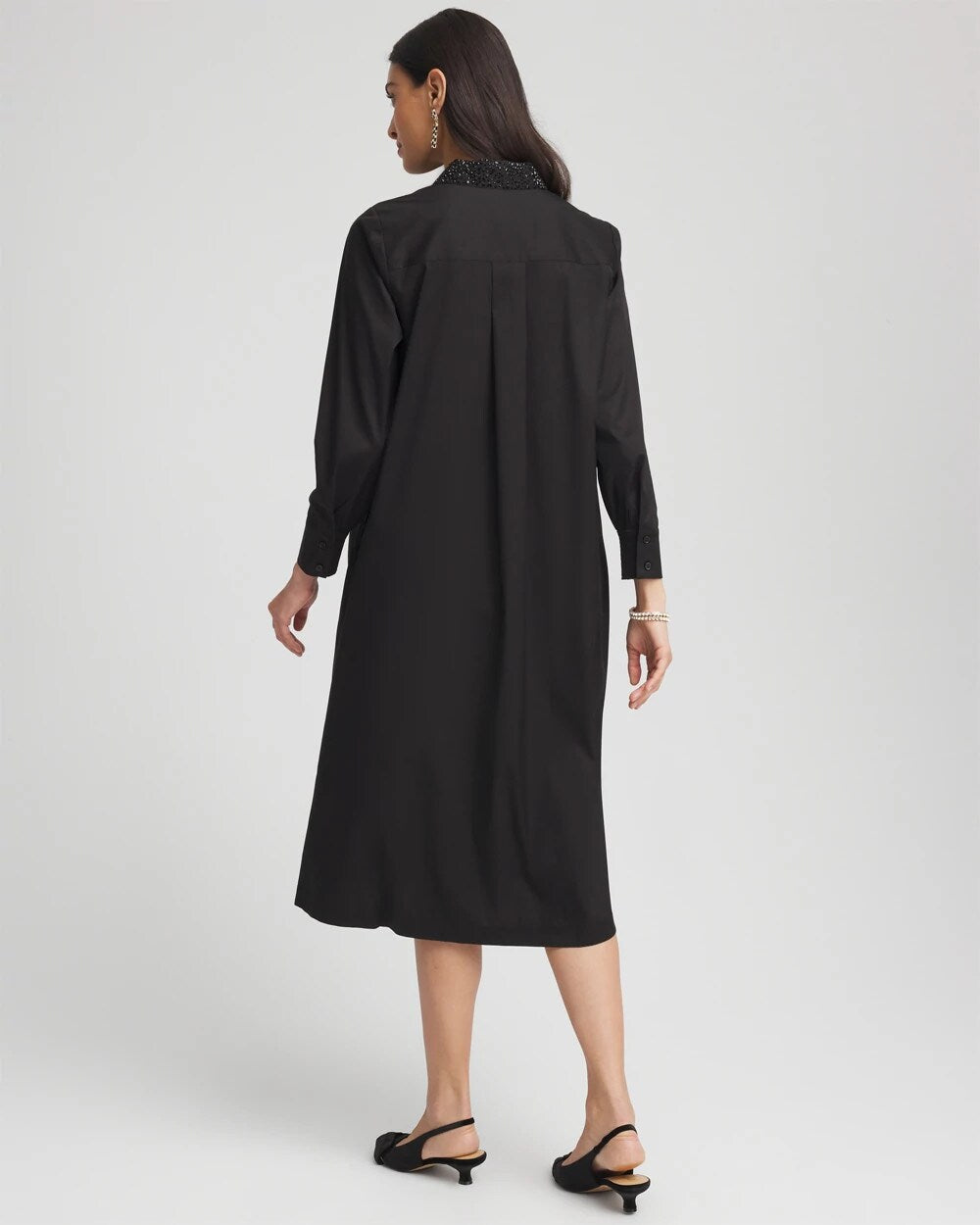 Sequin Collar Midi Shirtdress - Chico's