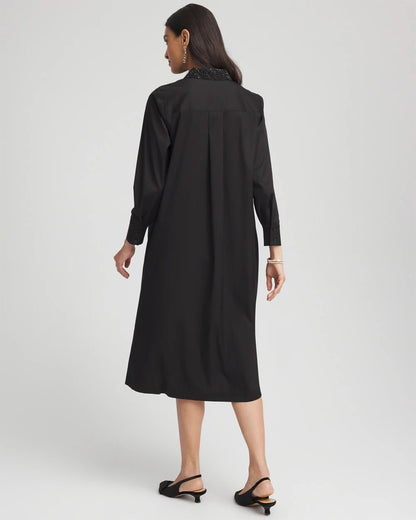 Sequin Collar Midi Shirtdress - Chico's