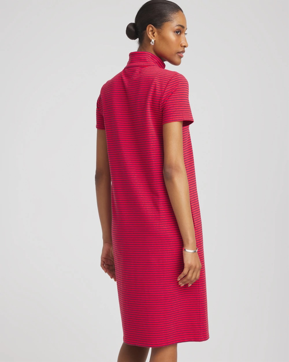 Zenergy® UPF Knit Stripe Half-Zip Dress - Chico's