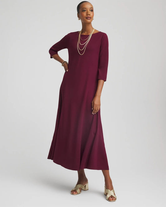 Seamed Crepe Maxi Dress - Chico's