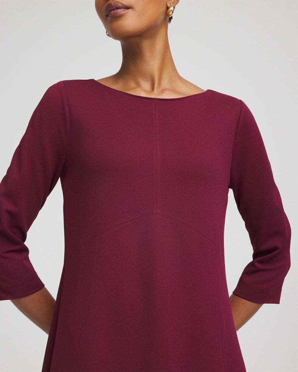 Seamed Crepe Maxi Dress - Chico's