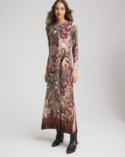 Patchwork Boatneck Column Maxi Dress - Chico's