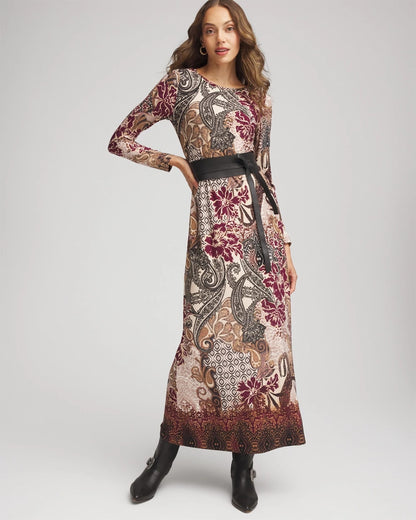 Patchwork Boatneck Column Maxi Dress - Chico's