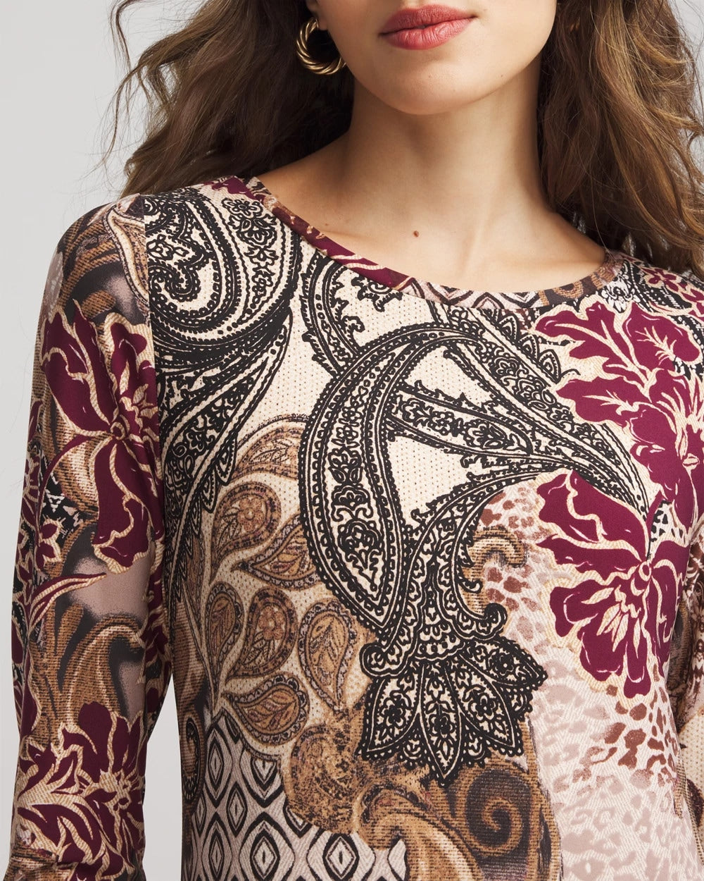 Patchwork Boatneck Column Maxi Dress - Chico's