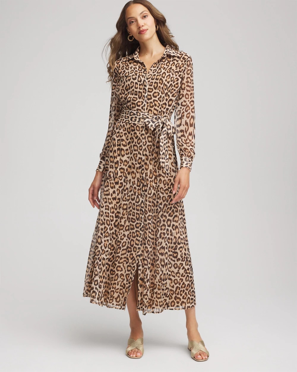 Cheetah-Print Godet Dress - Chico's