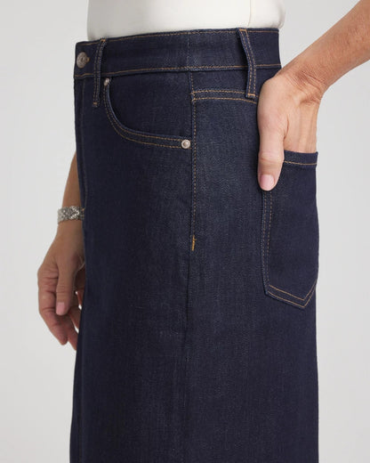 High-Rise Straight Stretch-Denim Skirt - Chico's