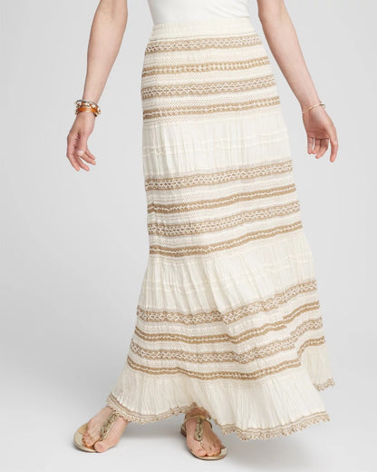 Crochet Gauze Trim Skirt - Chico's