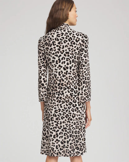 Travelers™ Animal-Print Mockneck Midi Dress - Chico's
