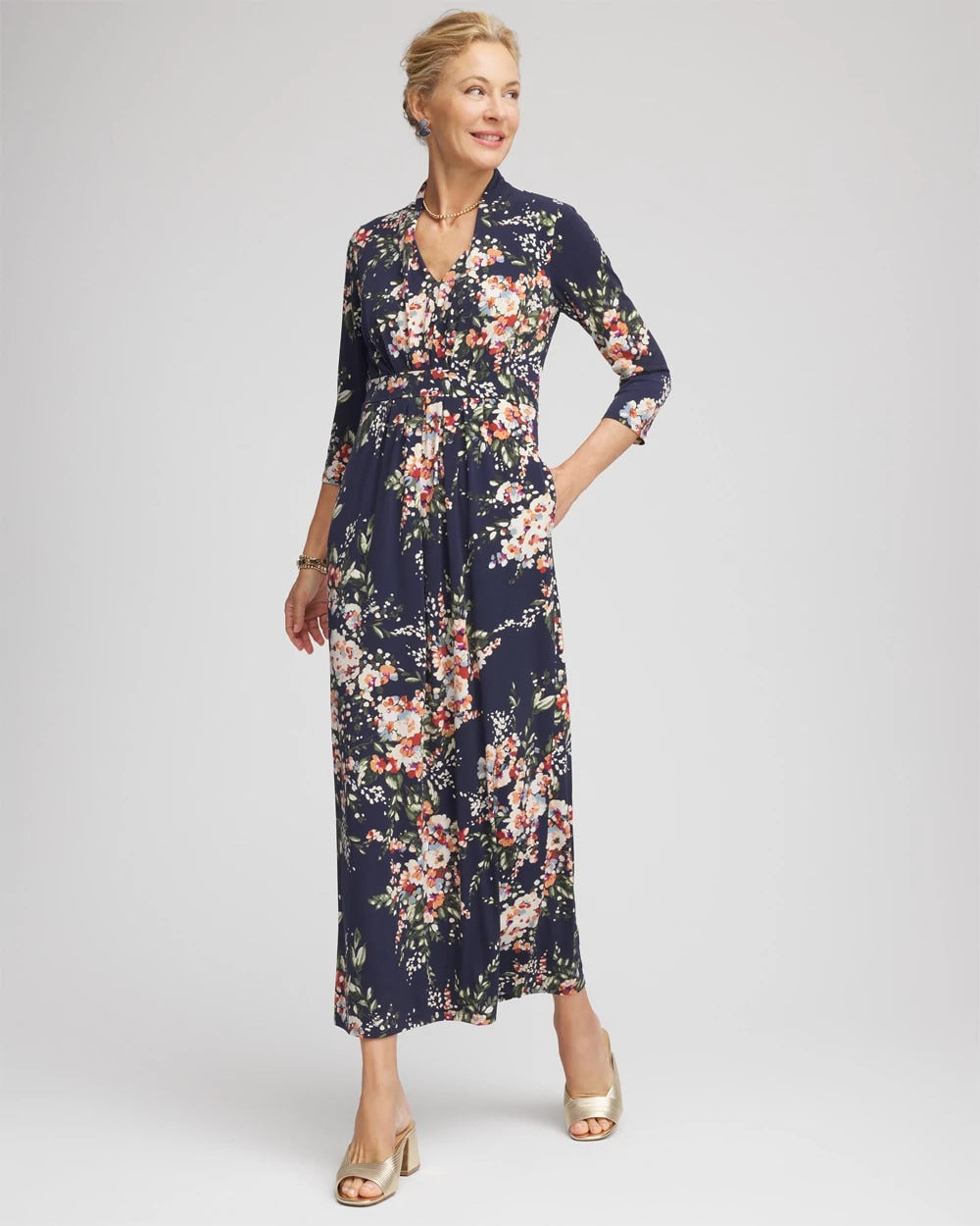 Knit Pleated Maxi Dress - Chico's