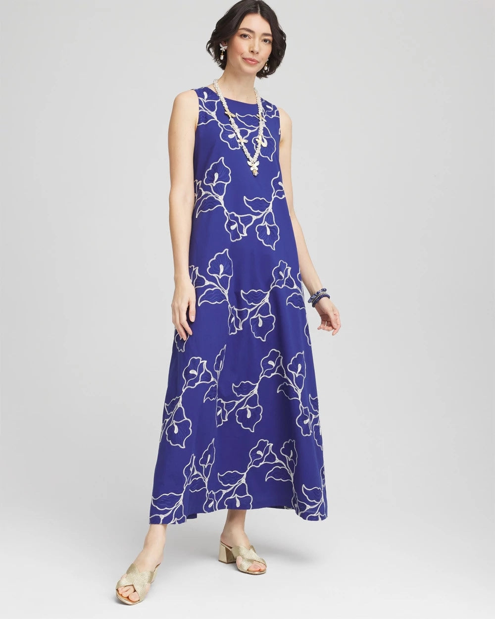 Embroidered Sleeveless Maxi Dress - Chico's