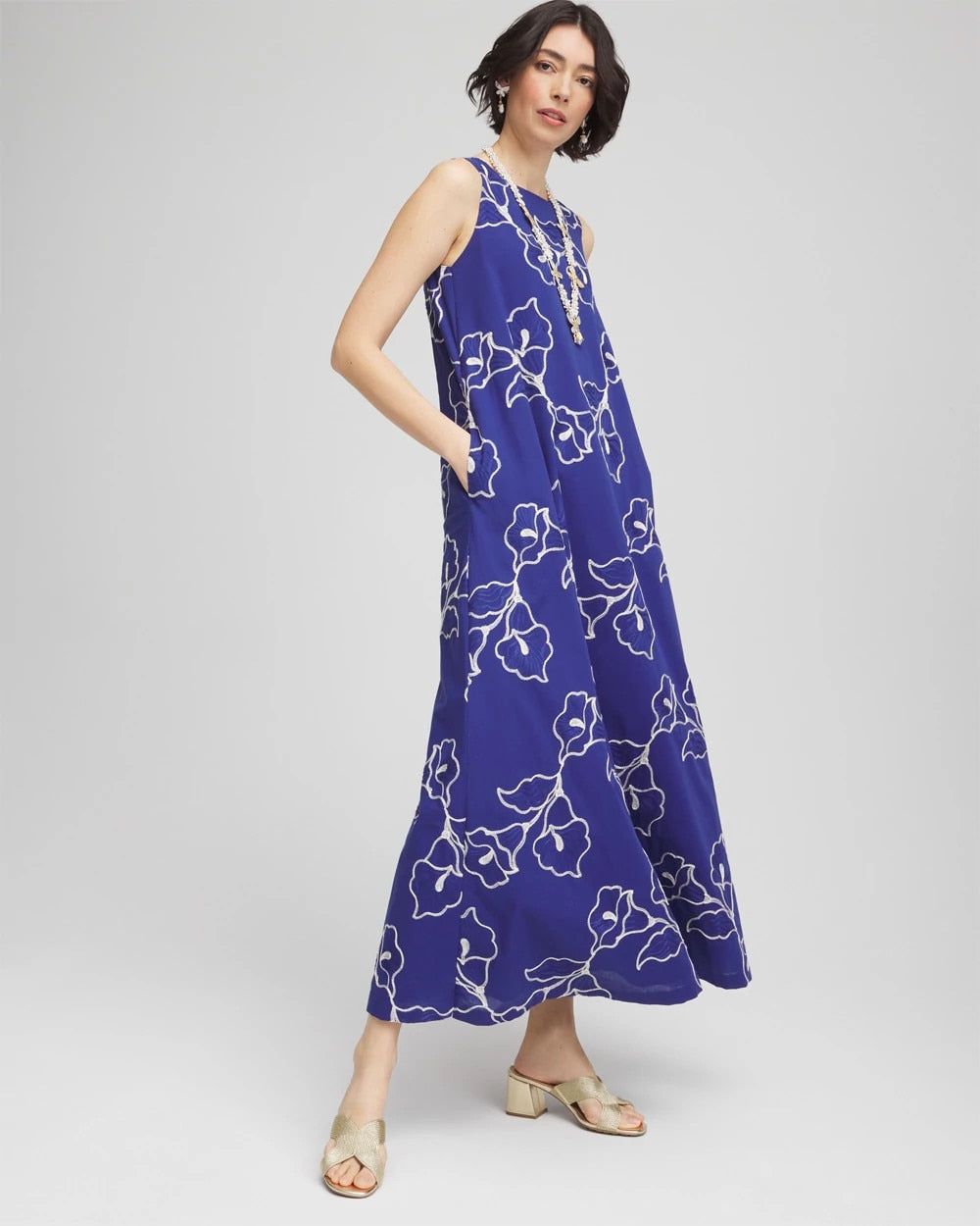 Embroidered Sleeveless Maxi Dress - Chico's