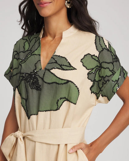 Printed Cotton-Voile Popover Midi Dress - Chico's