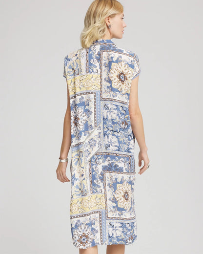Floral Patchwork Short Shirtdress - Chico's