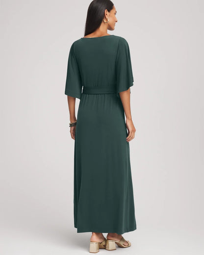 Belted Flutter-Sleeve Maxi Dress - Chico's
