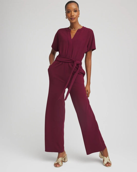 Belted Dolman-Sleeve Jumpsuit - Chico's