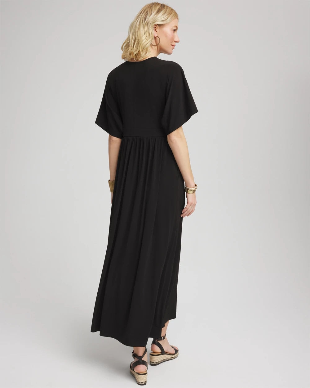 Flutter-Sleeved Jersey Maxi Dress - Chico's