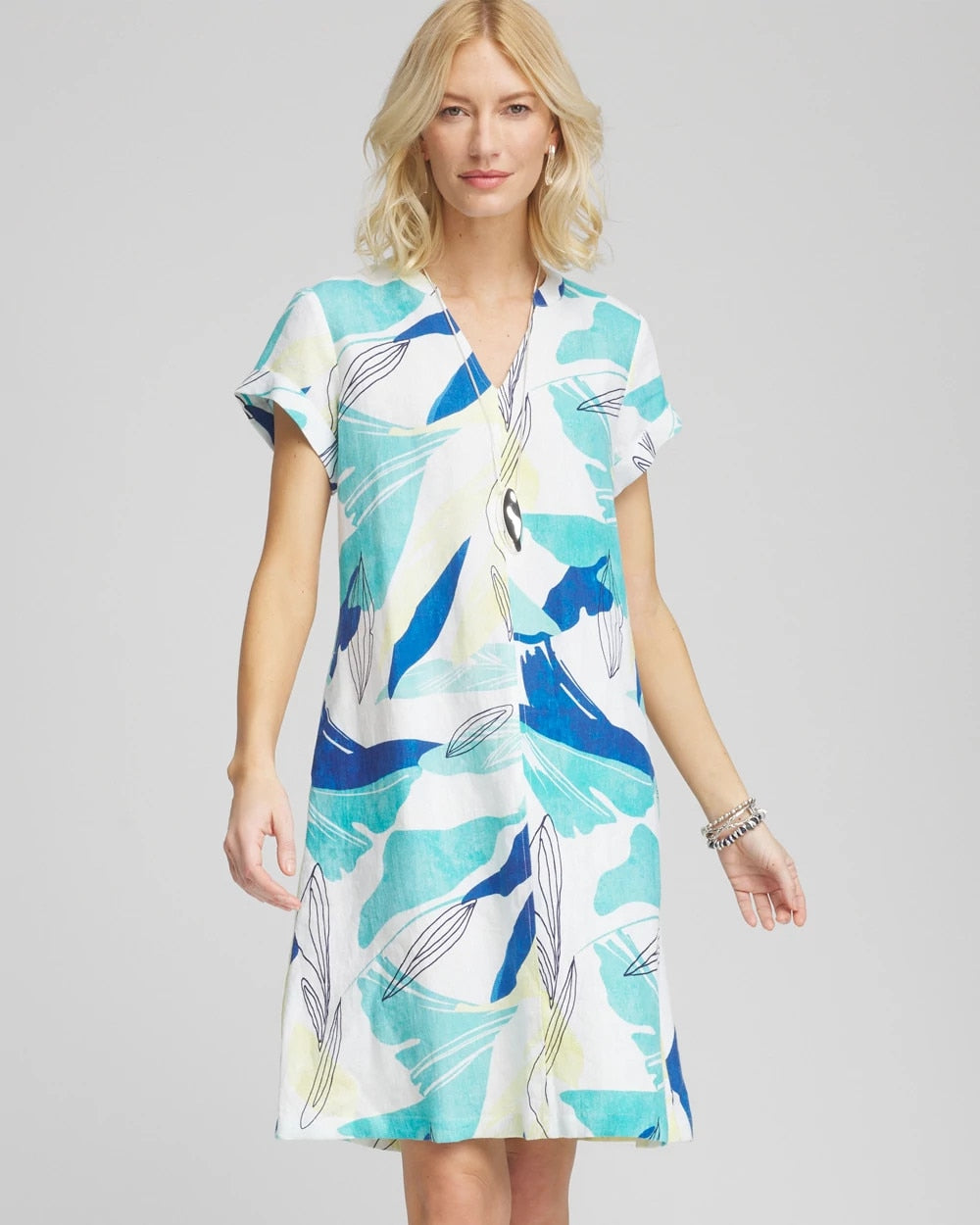Cuff Sleeve Linen Dress - Chico's