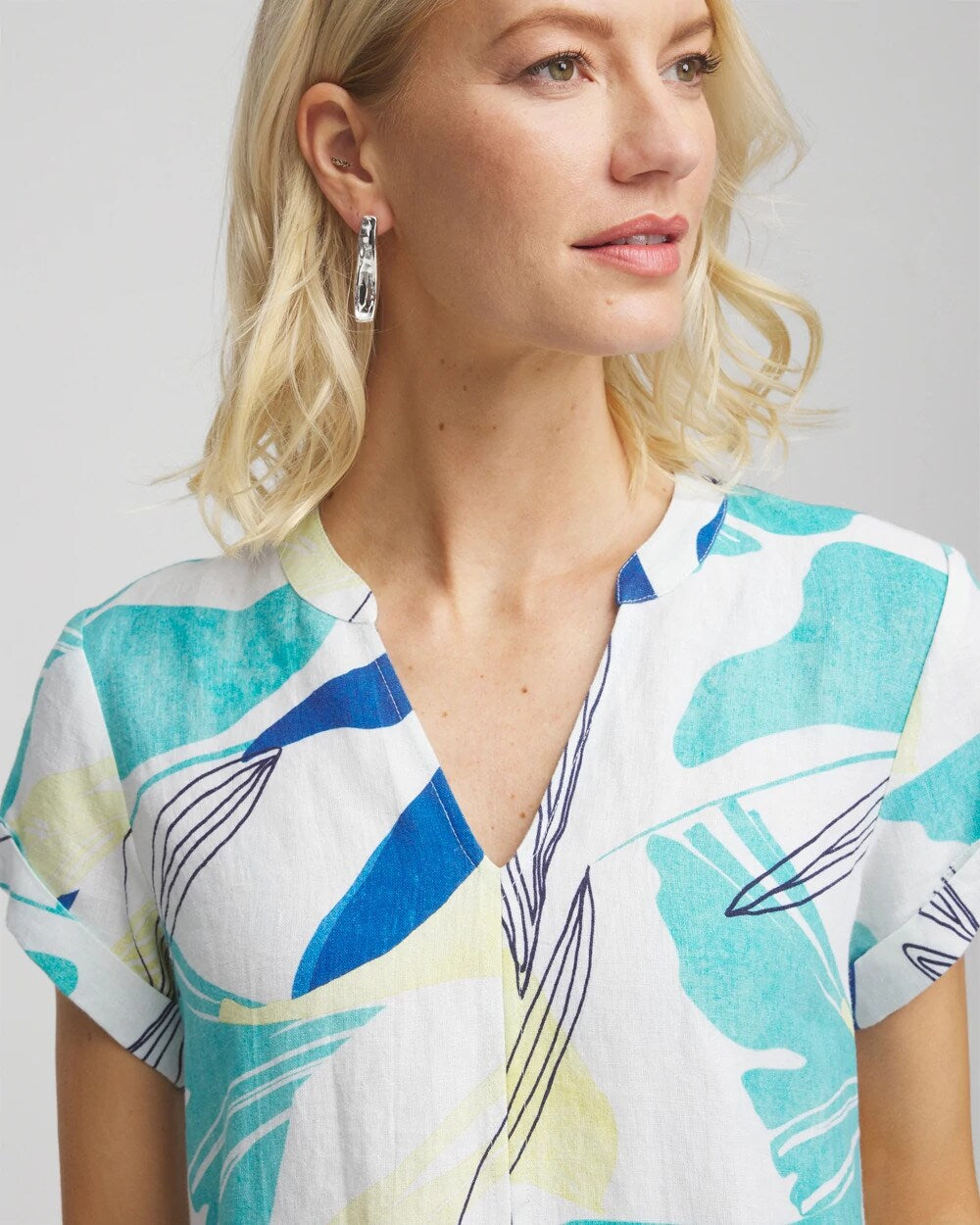 Cuff Sleeve Linen Dress - Chico's