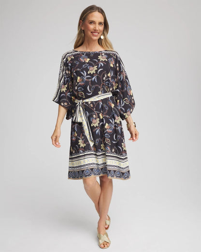 Georgette Boatneck Kaftan Dress - Chico's