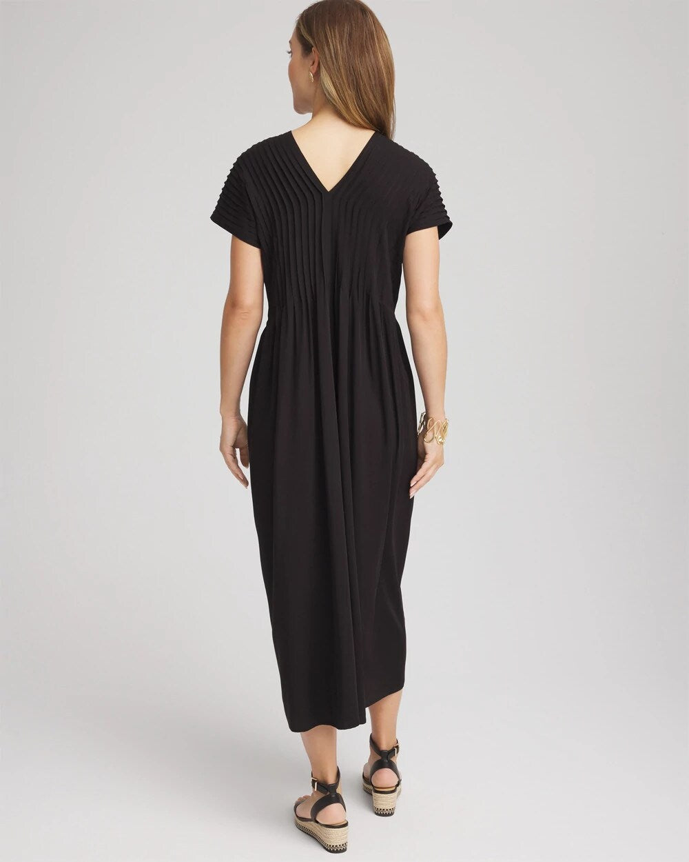 Silk-Twill Popover Midi Dress - Chico's