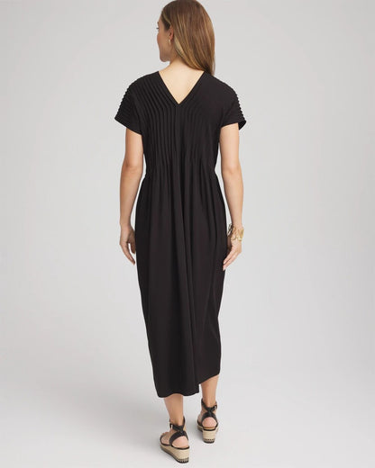 Silk-Twill Popover Midi Dress - Chico's