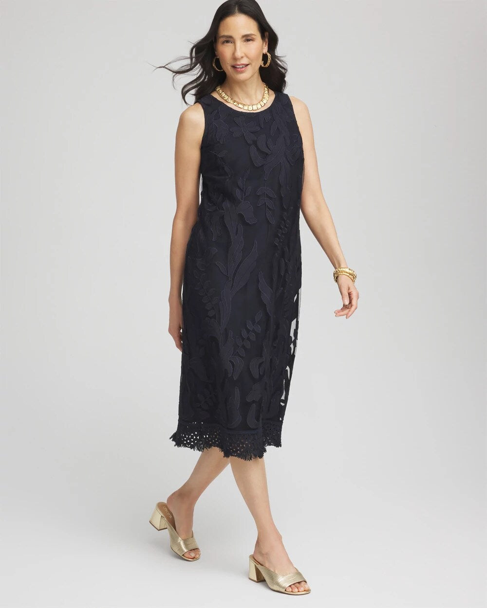 Travelers™ Mesh Appliqué Midi Dress - Chico's
