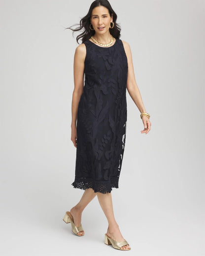 Travelers™ Mesh Appliqué Midi Dress - Chico's