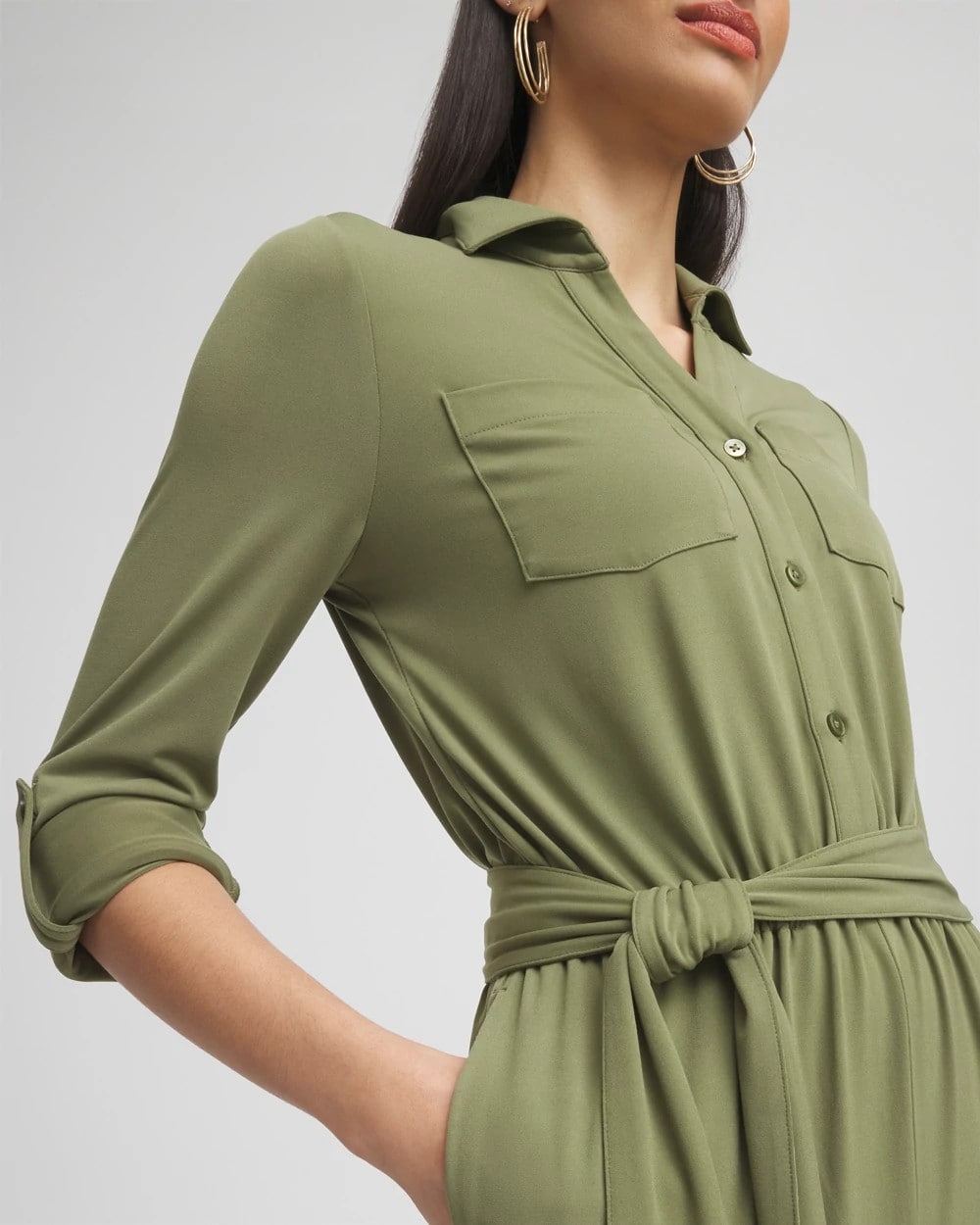 Belted Jersey Maxi Jumpsuit - Chico's
