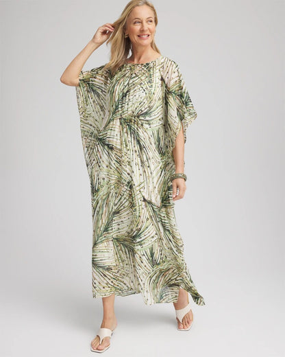 Crinkle-Chiffon Kaftan Dress - Chico's