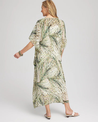 Crinkle-Chiffon Kaftan Dress - Chico's