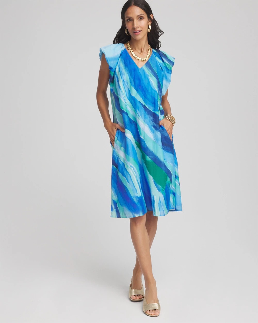 Cotton-Silk Voile Popover Dress - Chico's