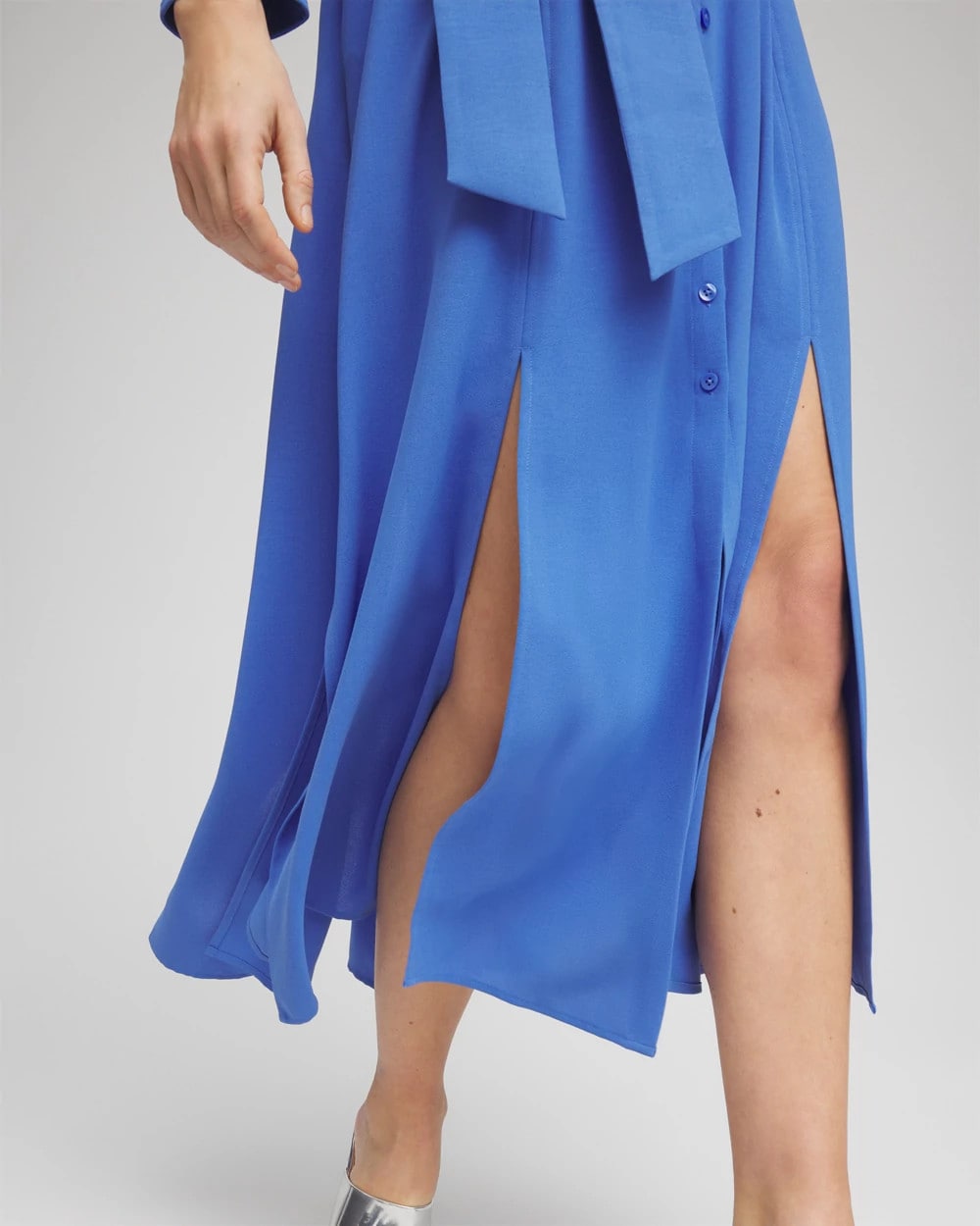 Belted Split Hem Maxi Shirtdress - Chico's