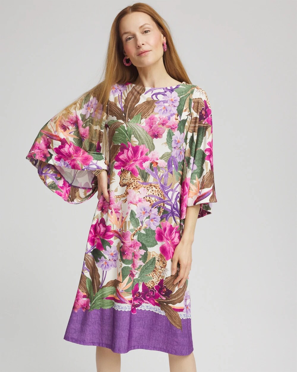 Island Angel-Sleeve Boat Neck Dress - Chico's