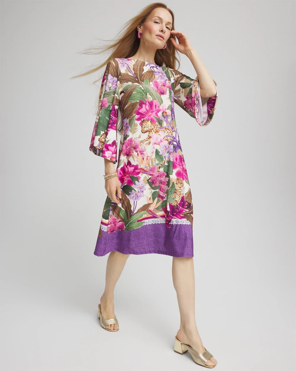 Island Angel-Sleeve Boat Neck Dress - Chico's