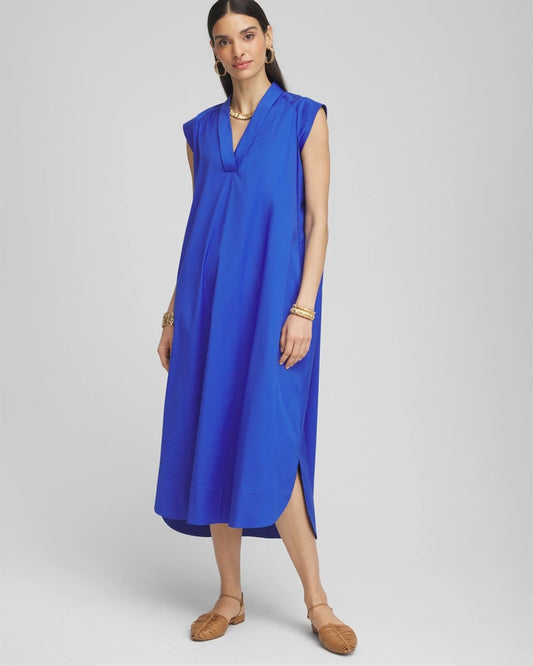 Popover Poplin Maxi Dress - Chico's