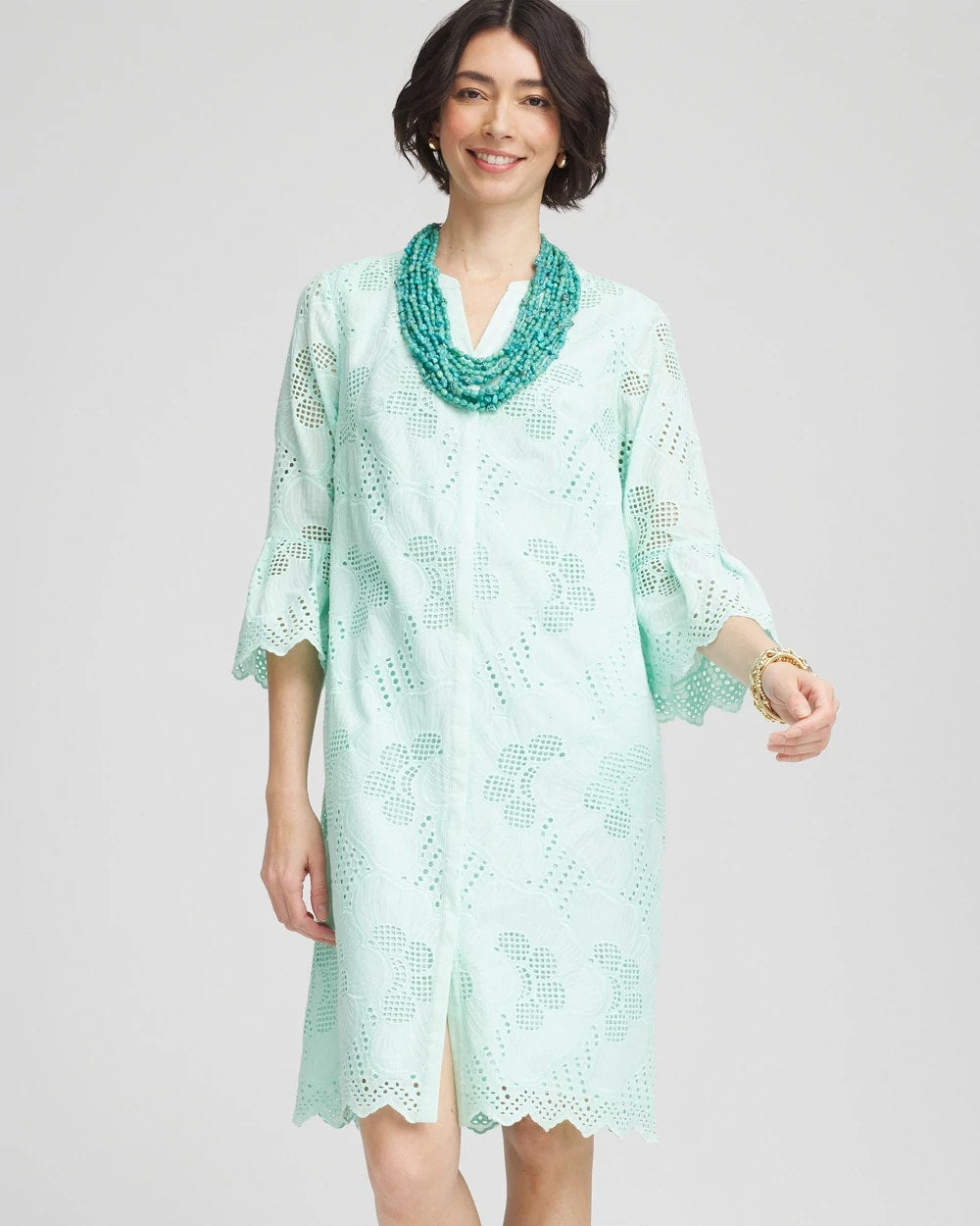 Eyelet Cotton Voile Dress - Chico's