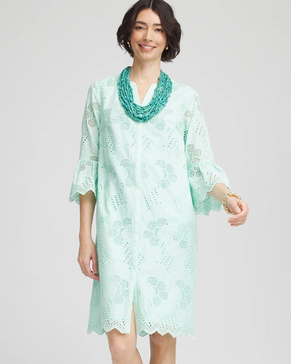Eyelet Cotton Voile Dress - Chico's