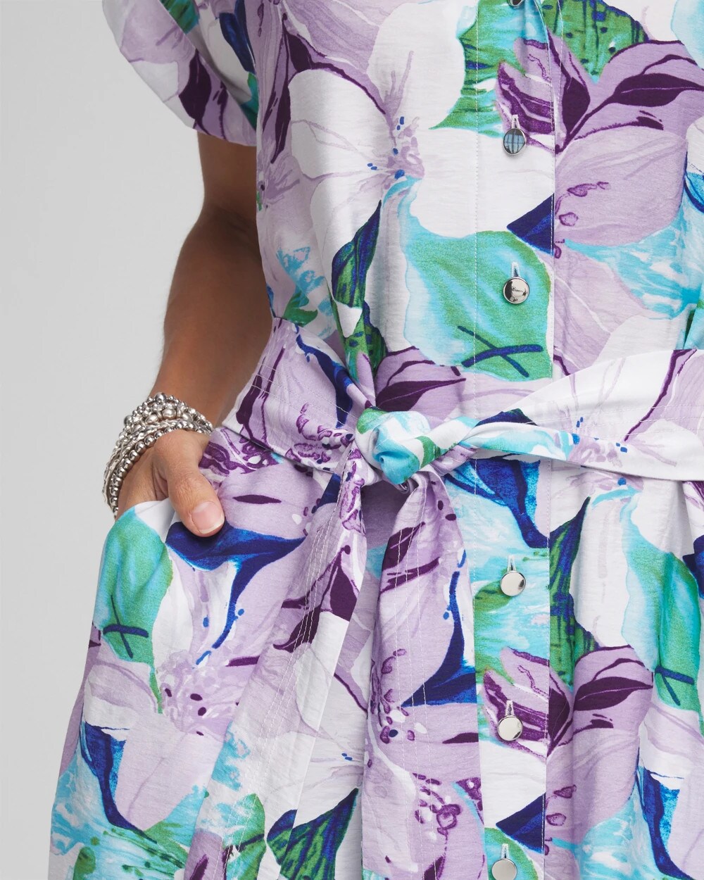 Hammered Rayon Midi Shirtdress - Chico's