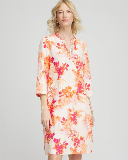 Embellished Linen Kurta Dress - Chico's