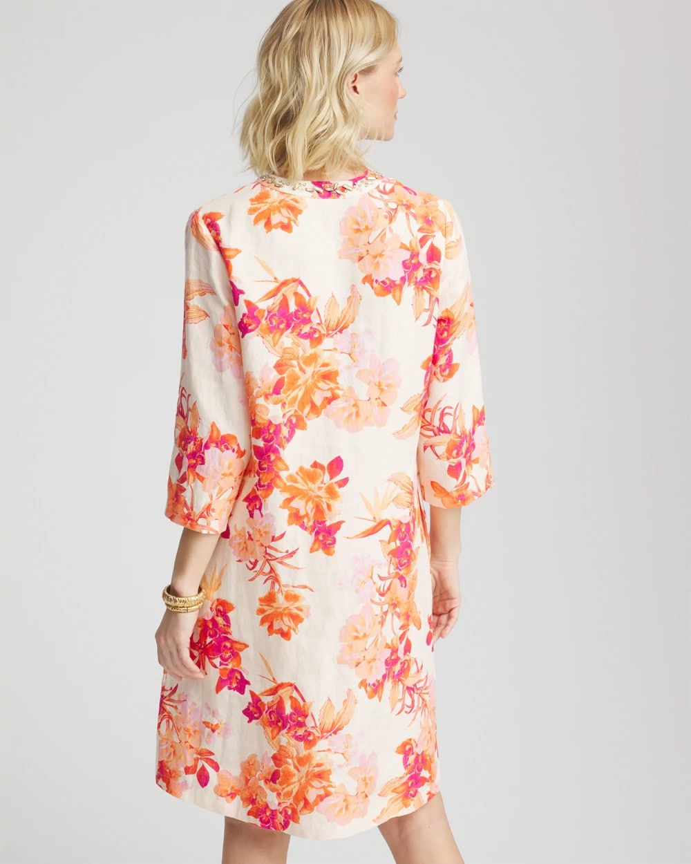 Embellished Linen Kurta Dress - Chico's