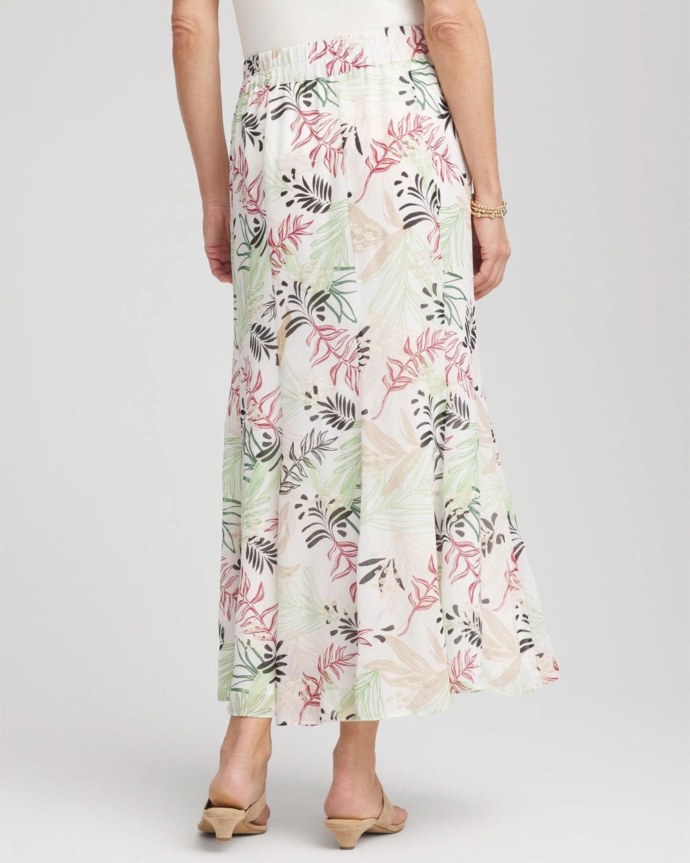 Floral Embroidered Crinkle Maxi Skirt - Chico's