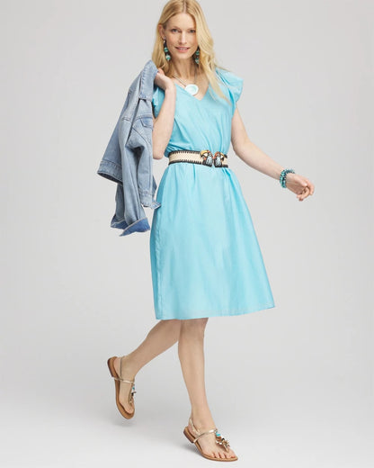 Cotton-Silk Voile Popover Dress - Chico's